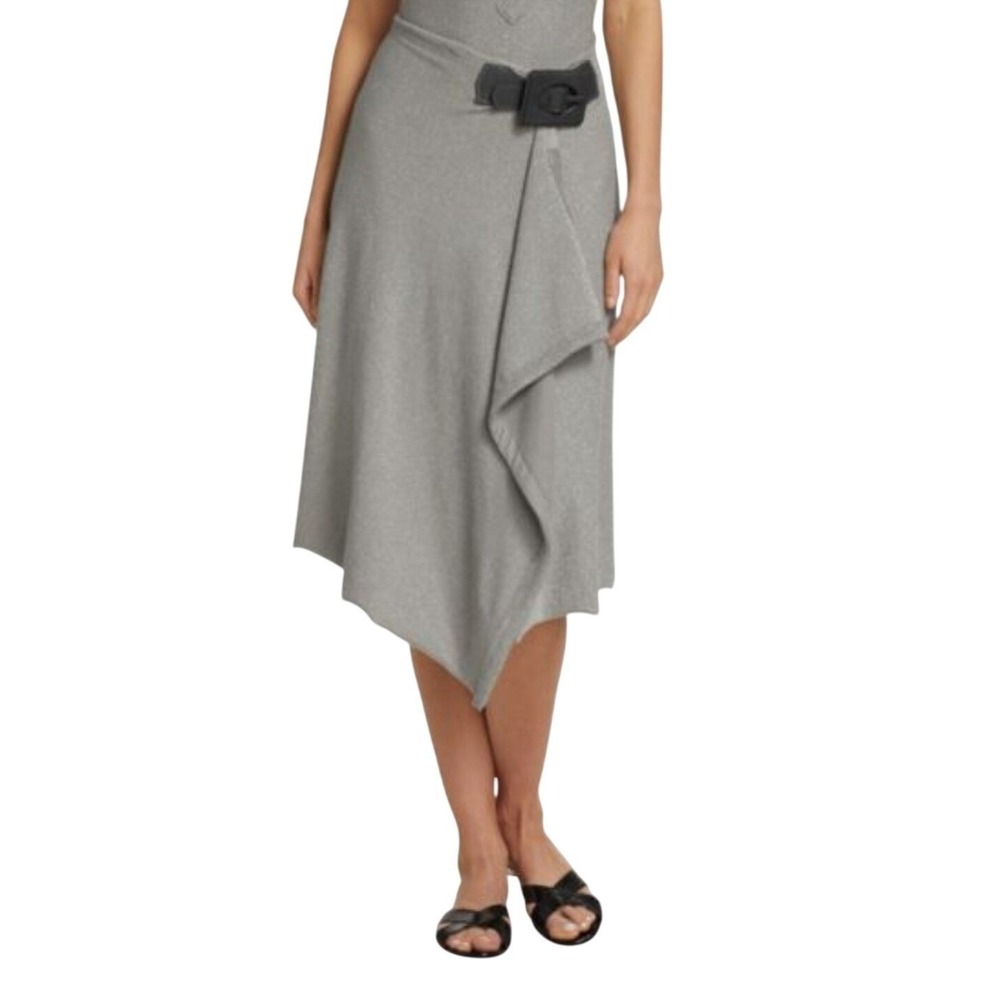 Johanna Ortiz Religious Script Midi Asymmetric Skirt Metallic,Party,Unique M NWT